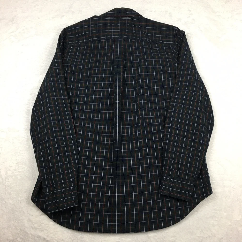 Ralph Lauren Shirt Boys XL (18-20) Navy Blue/Hunter Green Check Long Sleeves